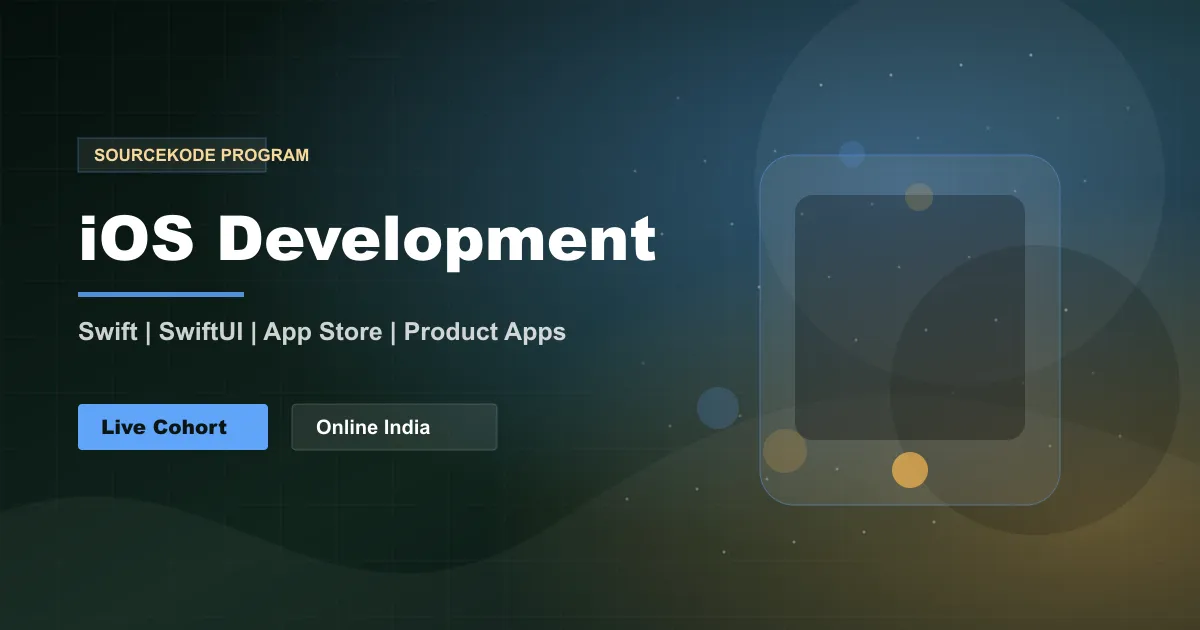 iOS Development course with live online batches across India and optional Pune classroom support at SourceKode