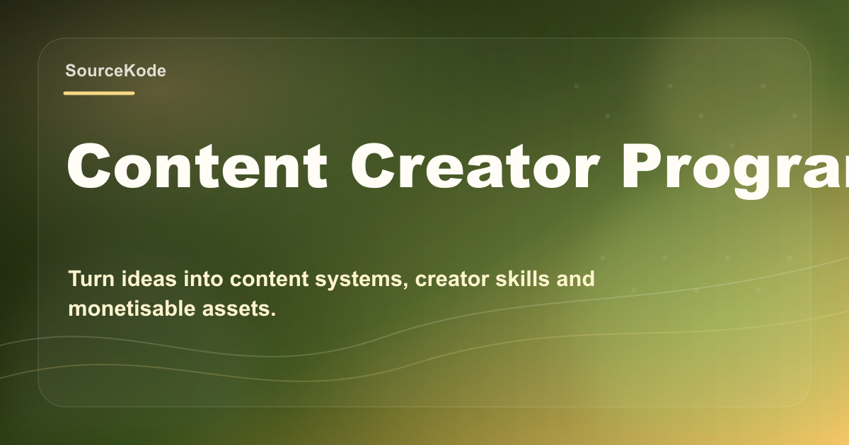 Content Creator Course in India | SourceKode