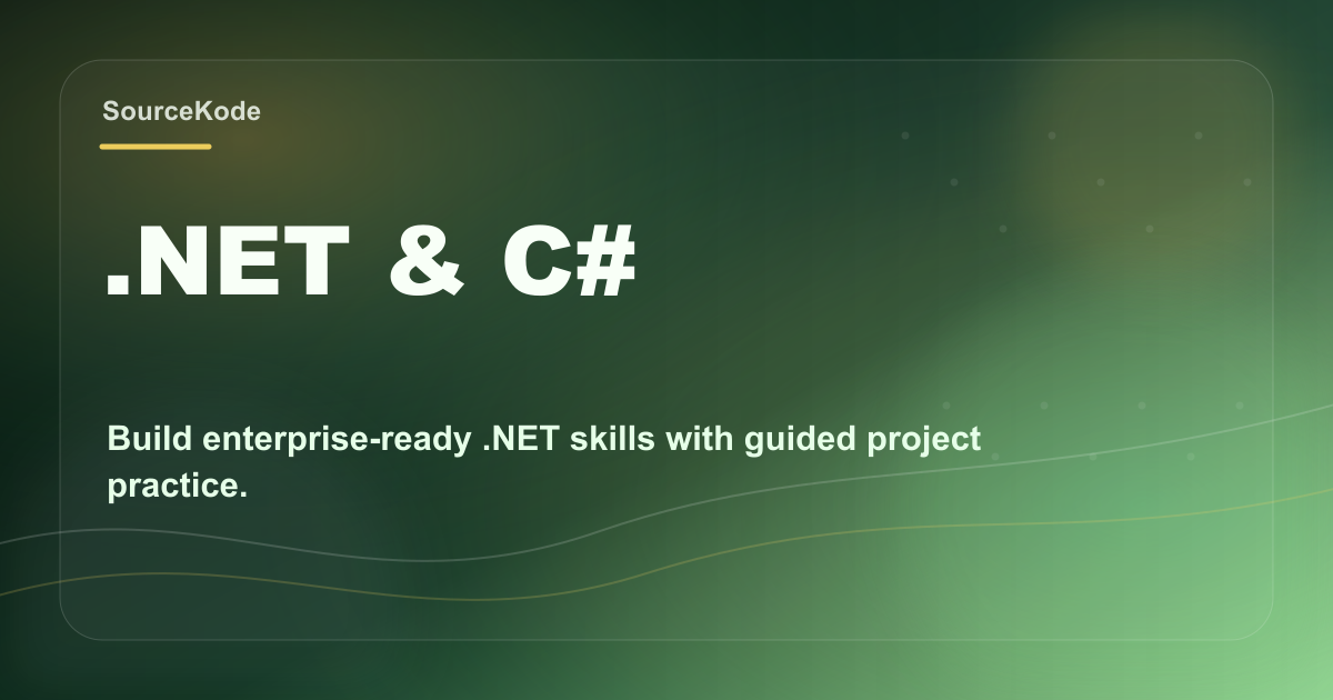 .NET Course — C#, ASP.NET Core, Web APIs | SourceKode